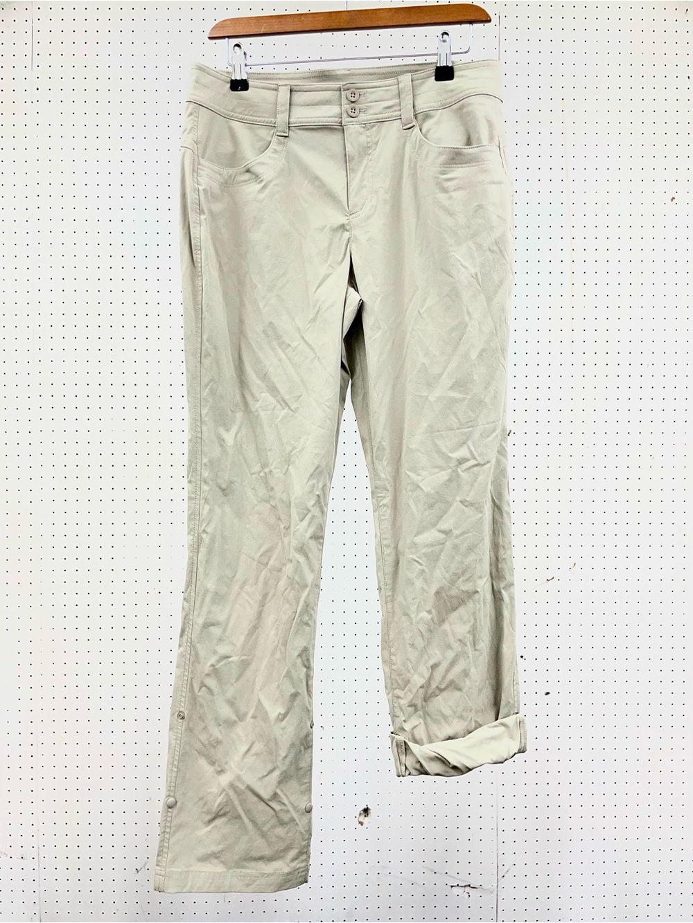 Eddie Bauer Women's Sightscape Horizon Convertible Roll-Up Pants Size 10 Pumice
